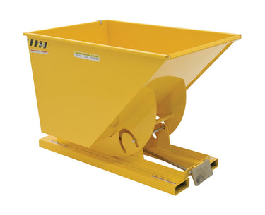 1 CuYd 70 Degree Heavy Duty Self Dumping Hopper w/ Bumper Release - Yellow